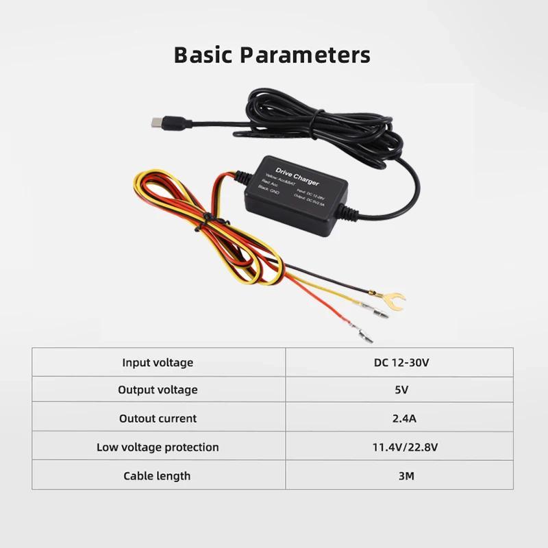for 70mai Hardwire Kit Parking Surveillance Cable ONLY for for 70mai Dash Cam M500 24H Parking Monit