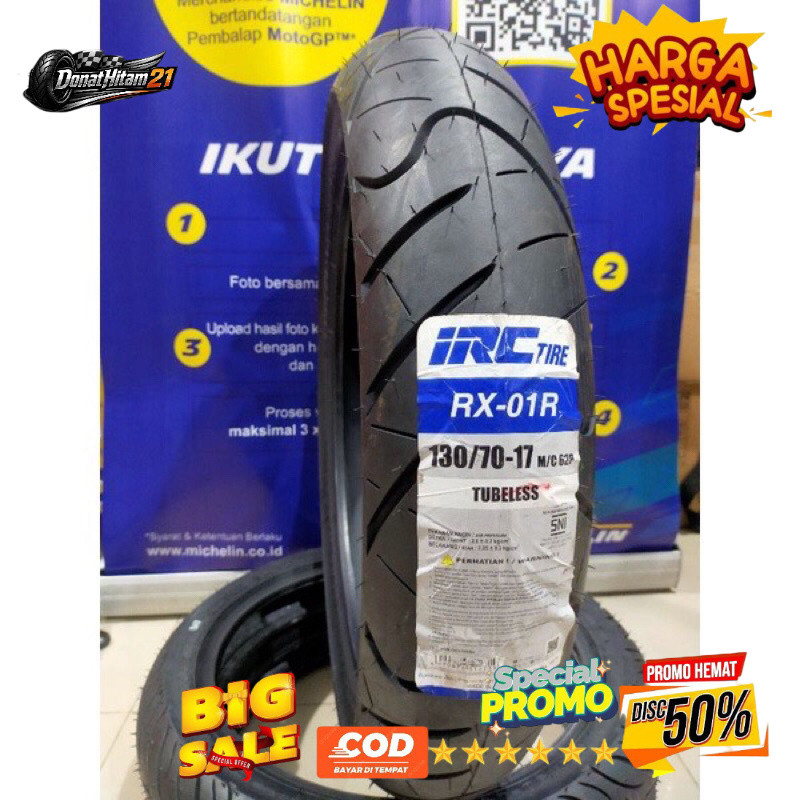 IRC 120/70-17 BAN LUAR IRC TUBELESS RING 17