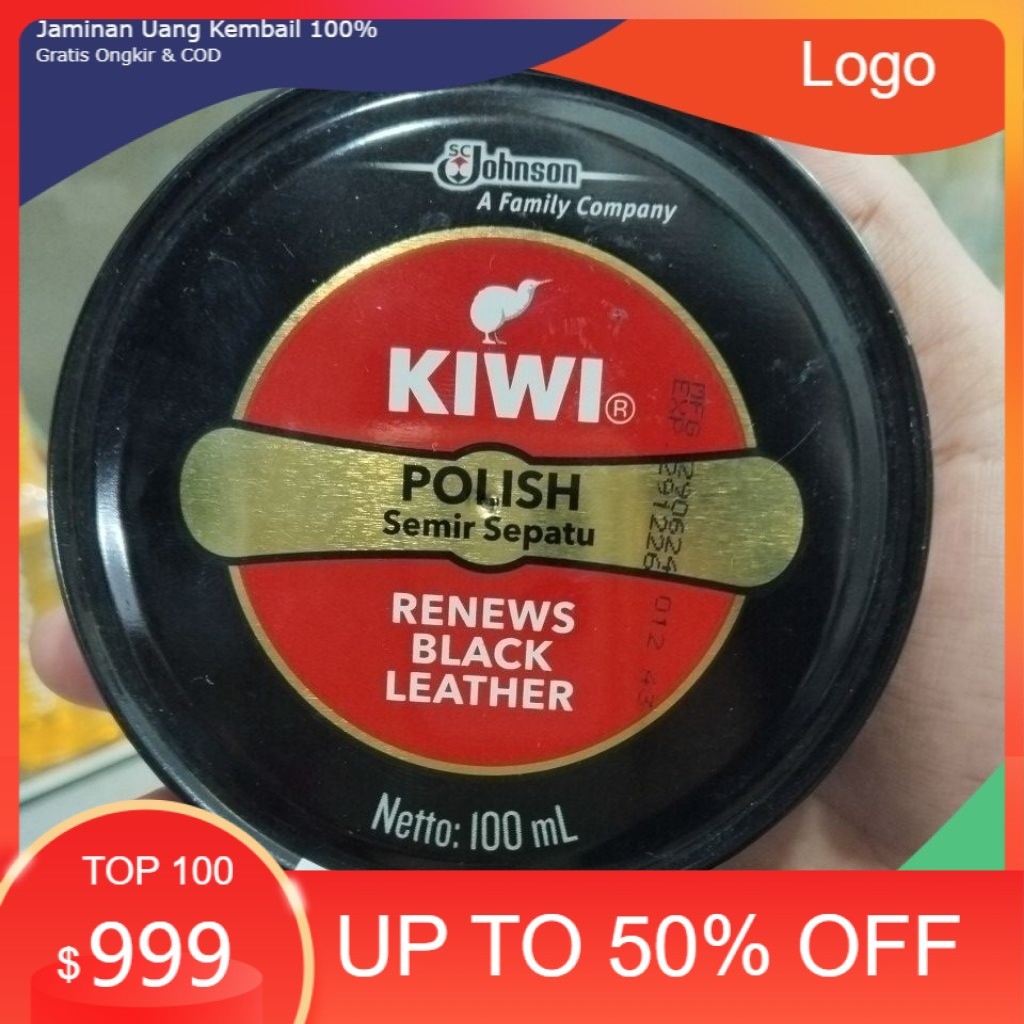 kiwi semir sepatu hitam 100 gr