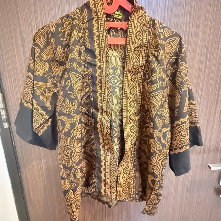 baju atasan cardigan batik allsize