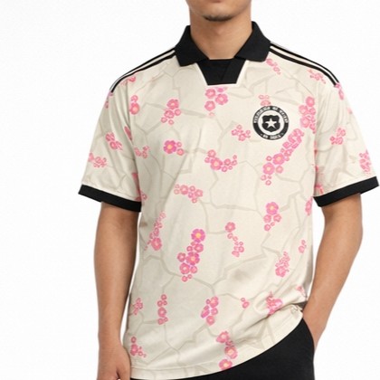 Jersey Fantasy Vintage Oversize CHILE PINK FLOWER Gratis Custom Nameset