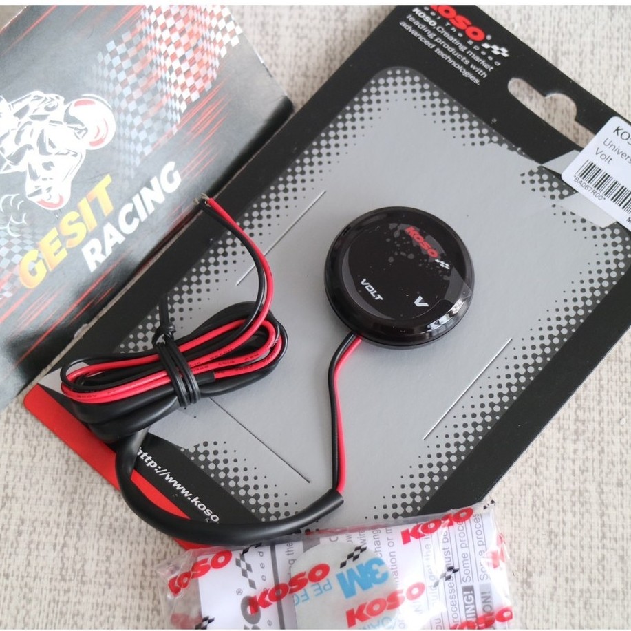 Promo [Sale] Volt Meter Koso I-Gear Meter Universal Motor - Original - Bergaransi