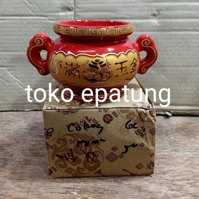 NEW hio lo / hiolo leluhur / hiolo co sien - keramik - 5 inch - merah