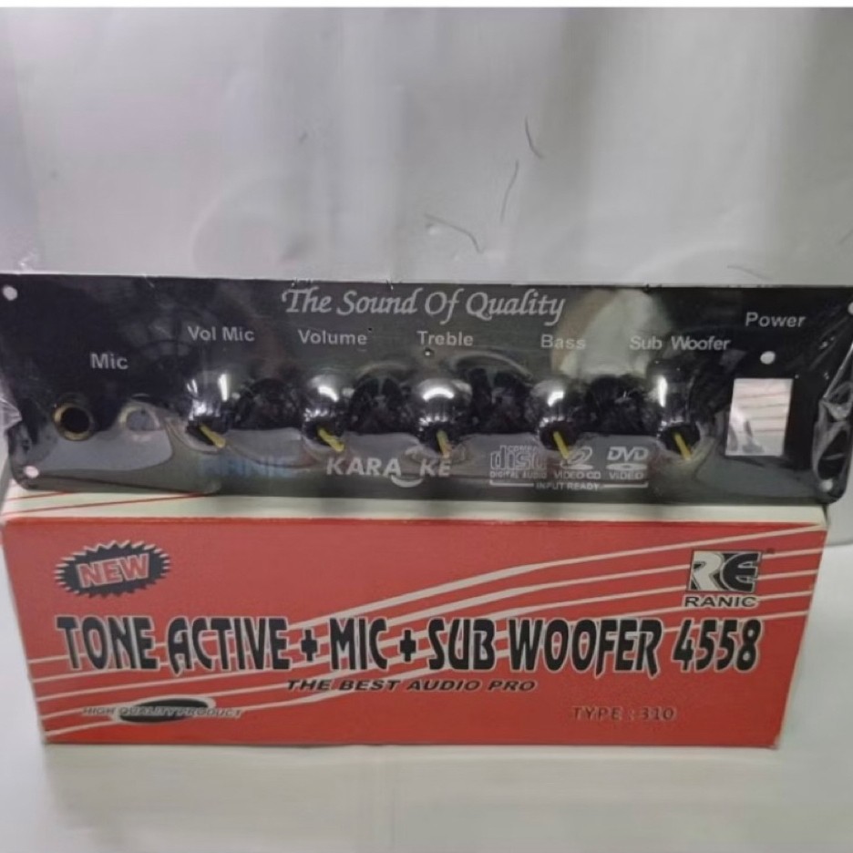 RANIC TONE CONTROL STEREO + PANEL +MIC +SUBWOOFER 4558 (310)