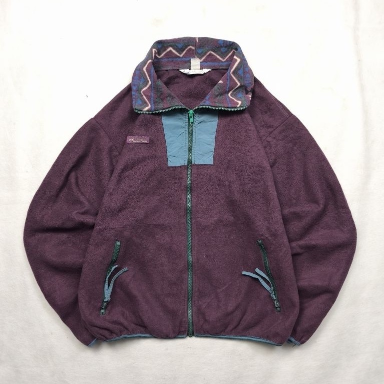 Vtg Columbia Fleece Pullover Polar Jacket