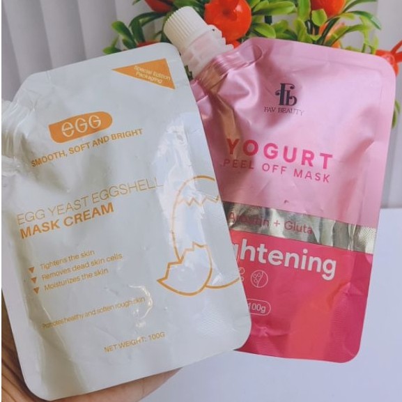 Bundling Masker wajah Yougurt dan Egg Yeast Preloved
