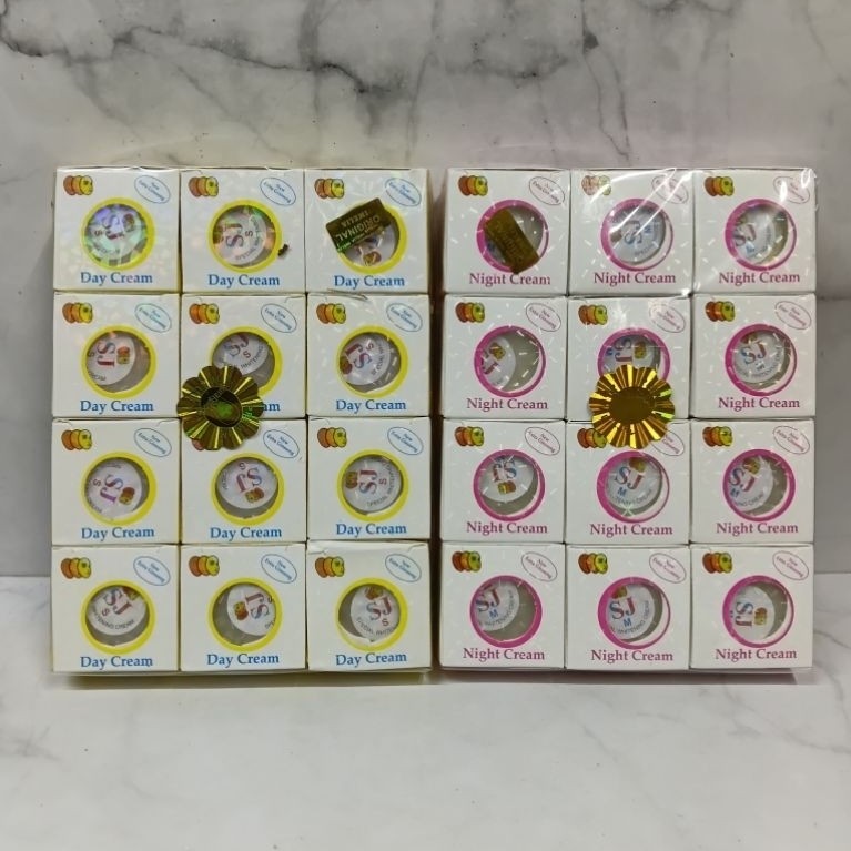 12pcs Perawatan Wajah Super Cream SJ UV White Sin Jung Extra Gingseng Day Night Original