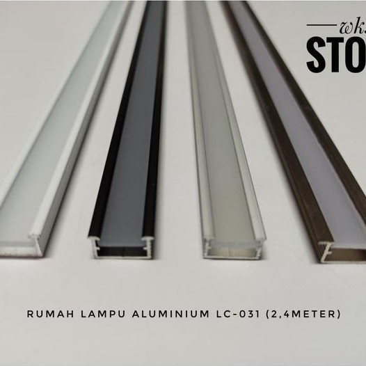 List Rel Rumah Lampu LED Strip Alumunium Acrylic - Cokelat