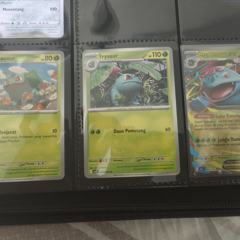 kartu pokemon bulbasaur evo mega evolusi