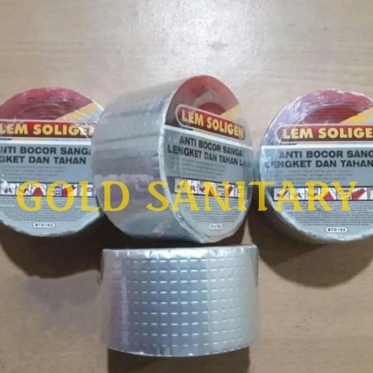 Lakban Lem Soligen Anti Bocor untuk Atap, Asbes, Genteng, dan Tambal Talang
