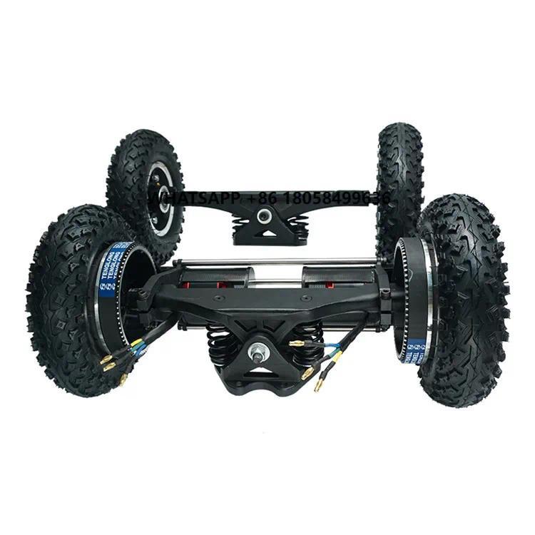 Pneumatic All Terrain Tire Kit with 11 Trucks + 6384 Motor 4000W Belt Motor 2pcs +  8 Offroad Wheels