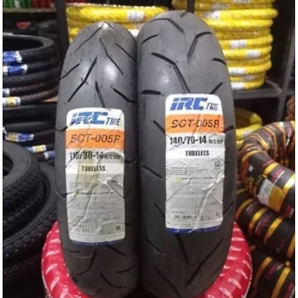 Ban AEROX merk IRC ukuran 110/80-14 + 140/70-14