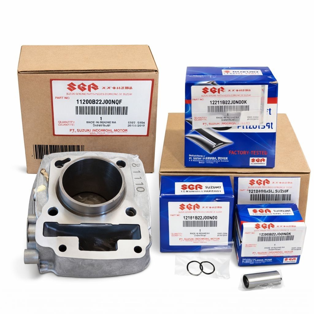 CYLINDER SILINDER BLOK PISTON SET SUZUKI SHOOTER YOUNG STAR SMASH INJEKSI ORI SGP