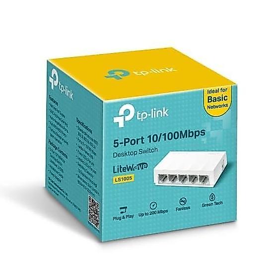 Lengkapsudah- Switch Hub Tp 5 Port Ls1005 10/100Mbps Desktop Switch Hub (Pembagi Jaringan Kabel Lan)