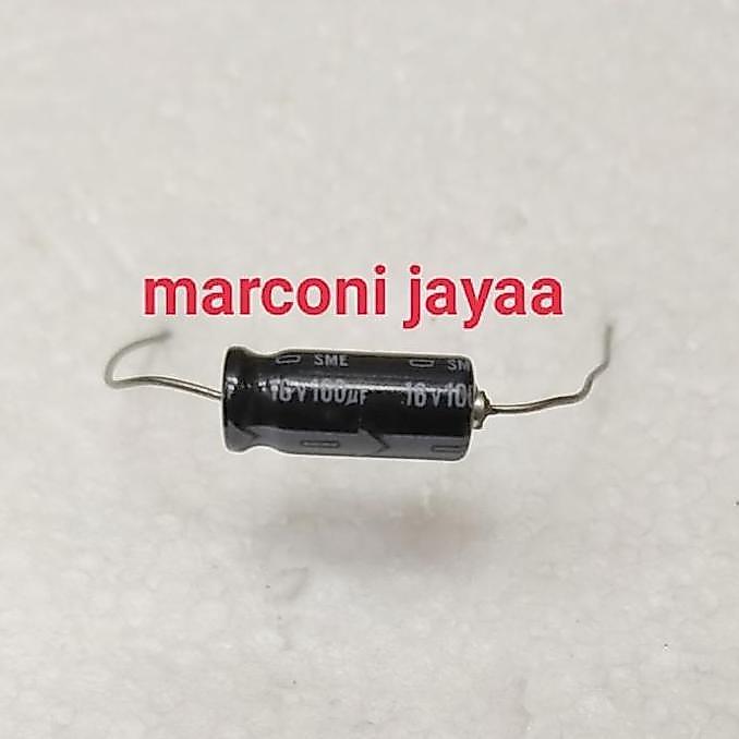 KAPASITOR AXIAL 100UF 16V SME RESTOCK