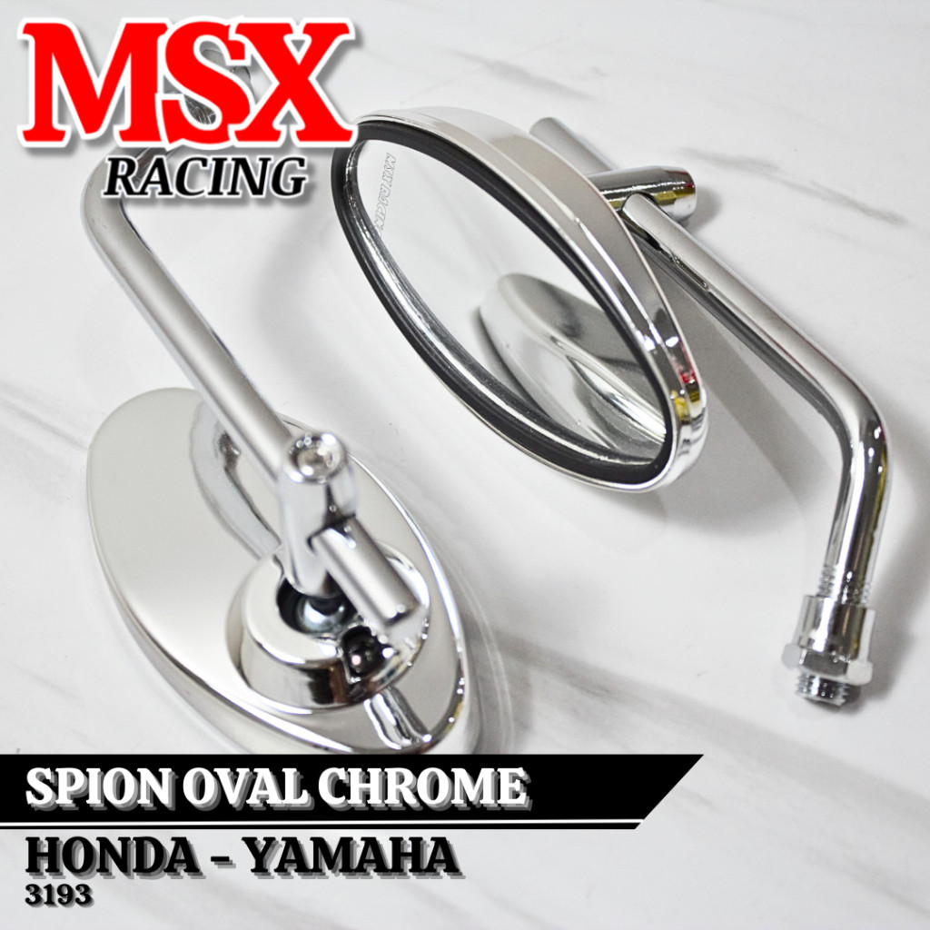 (SPACE CO) Spion Motor MSX H3193 Chrome Spion Motor Oval H + Y