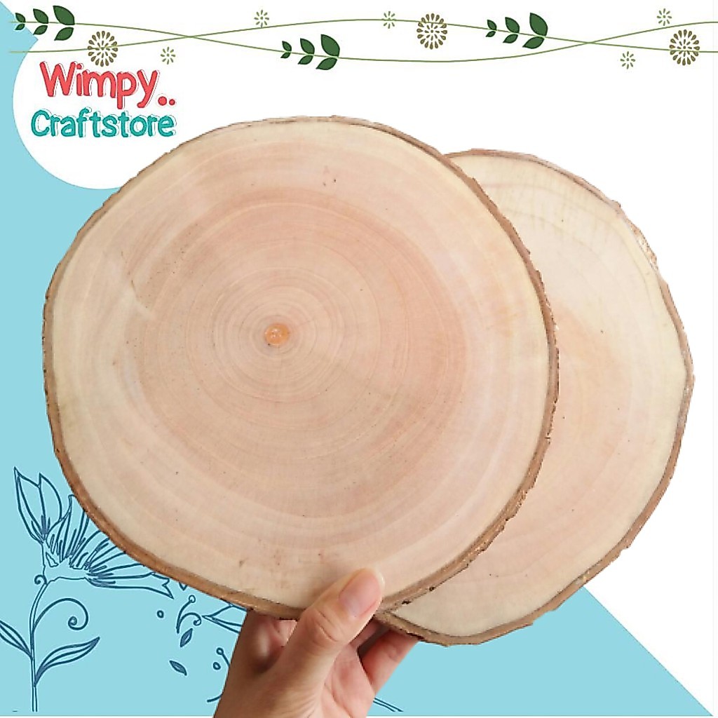 Wood Chip BIG Potongan Kayu Slice Wood Slice dekorasi meja pesta hiasan taman terrarium ring bearer