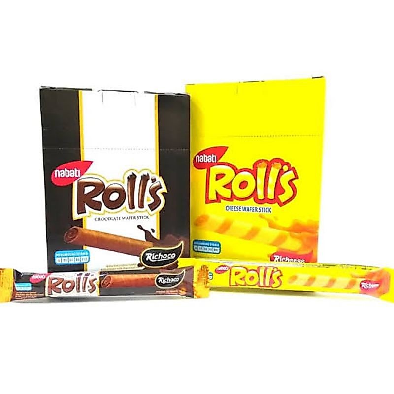 Nabati Rolls Roll Keju Cokelat box isi 20/ Rolls Nabati