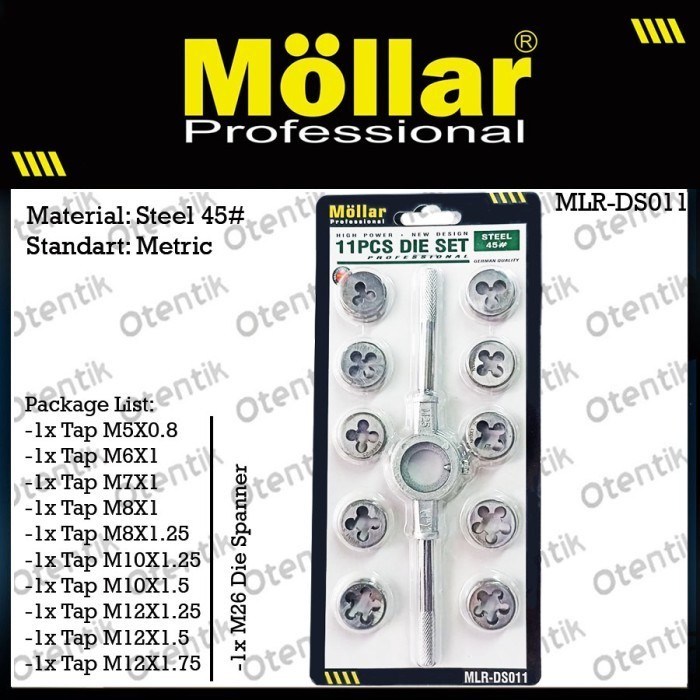 MOLLAR Senai Baut Drat Manual set 11pcs - Snai Snei 11 pcs