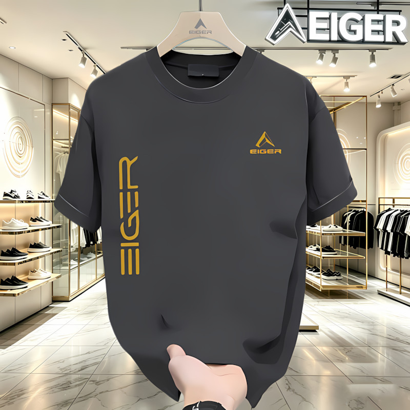 100% Original -Kaos Eiger Oversize Katun 24S Unisex | Tebal Premium | Baju Santai Pria Wanita