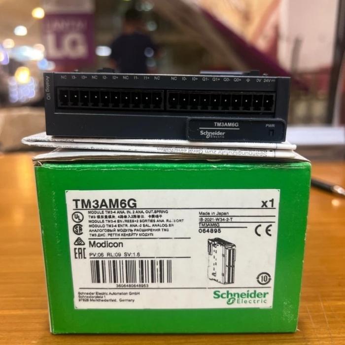 Module PLC (TM3AM6G) TM3-4 Output 2 Analong input Spring Schneider new murah