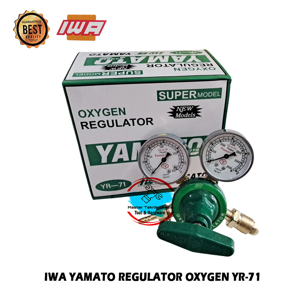 NIWASUMA BEST SELLER YAMATO IWA Regulator Oksigen Untuk Las Dan Untuk Tabung gas Oxygen Hijau Ikan Y