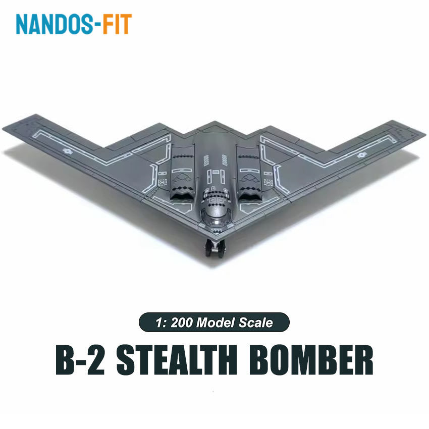 NANDOS-FIT Model Kit Pesawat Militer B2 Spirit 1/200 / Stealth Bomber Aircraft Snapfit / Miniatur Di