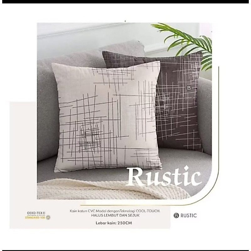 Sarung Bantal Sofa Katun Ukuran 30x30 30x50 40x40 45x45 50x50 60x60 Motif Rustic Bisa Custom Ukuran