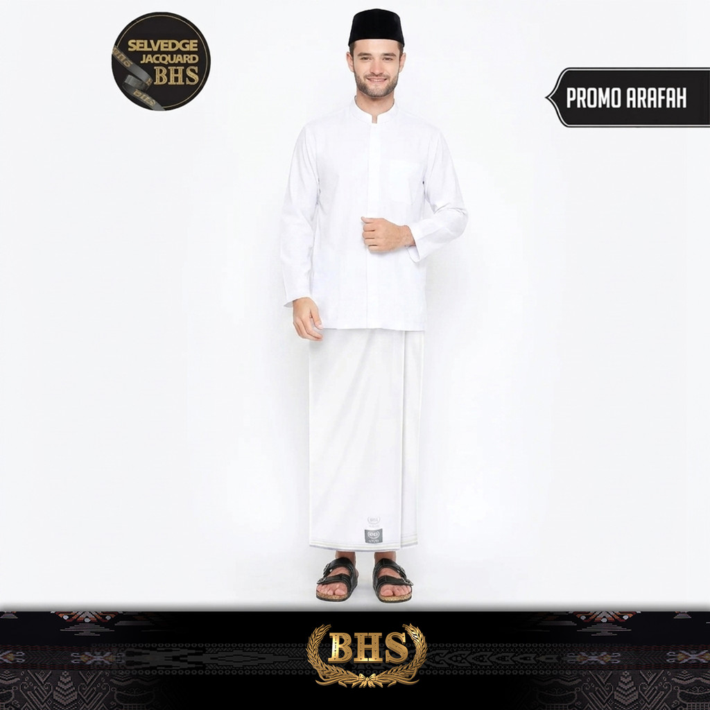Sarung BHS Cosmo Silver Warna Putih Polos 01