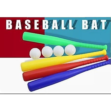 MAINAN TONGKAT BASEBALL PLASTIK ANAK 1SET SAMA BOLA BAHAN TEBAL PERMUKAAN LICIN AMAN