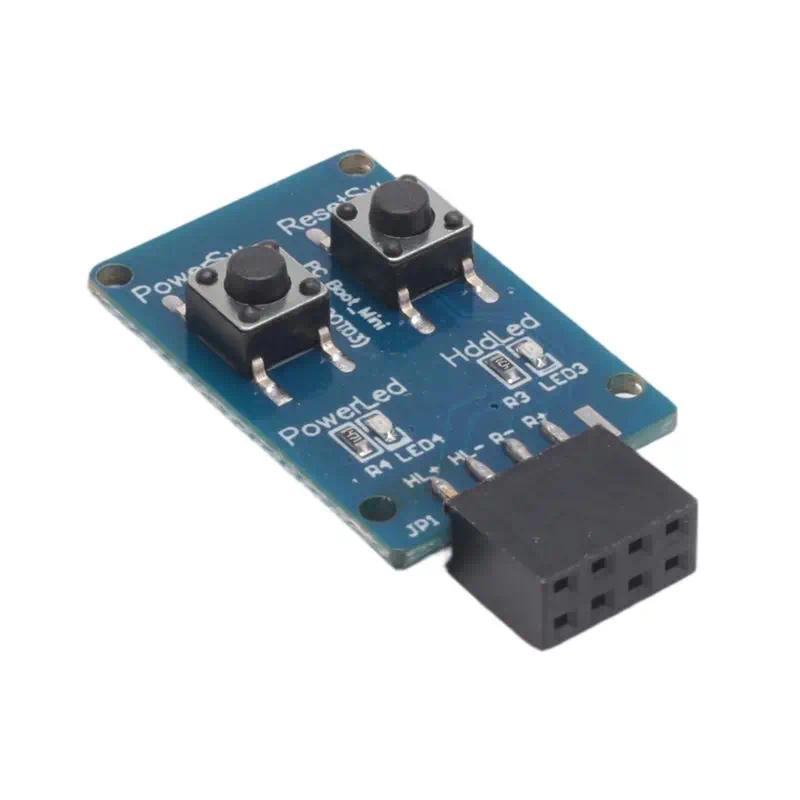 ABRJ-PC_Boot_Mini Motherboard Boot Test Board 9 Pin PC On/Off Button For PC Motherboard