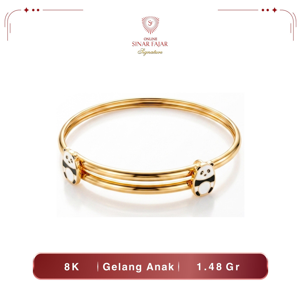 Gelang Emas Anak Hello Panda 8K - Sinar Fajar