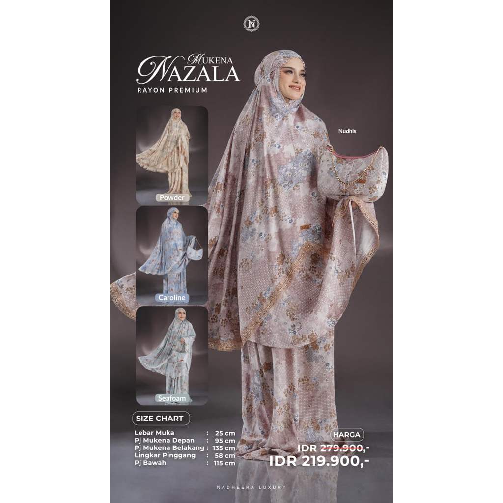 Nazala mukena setelan by nadheera luxury (mukena rayon premium)