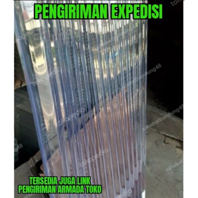 EXPEDISI fiber 0,80mm/atap pvc gelombang transparan