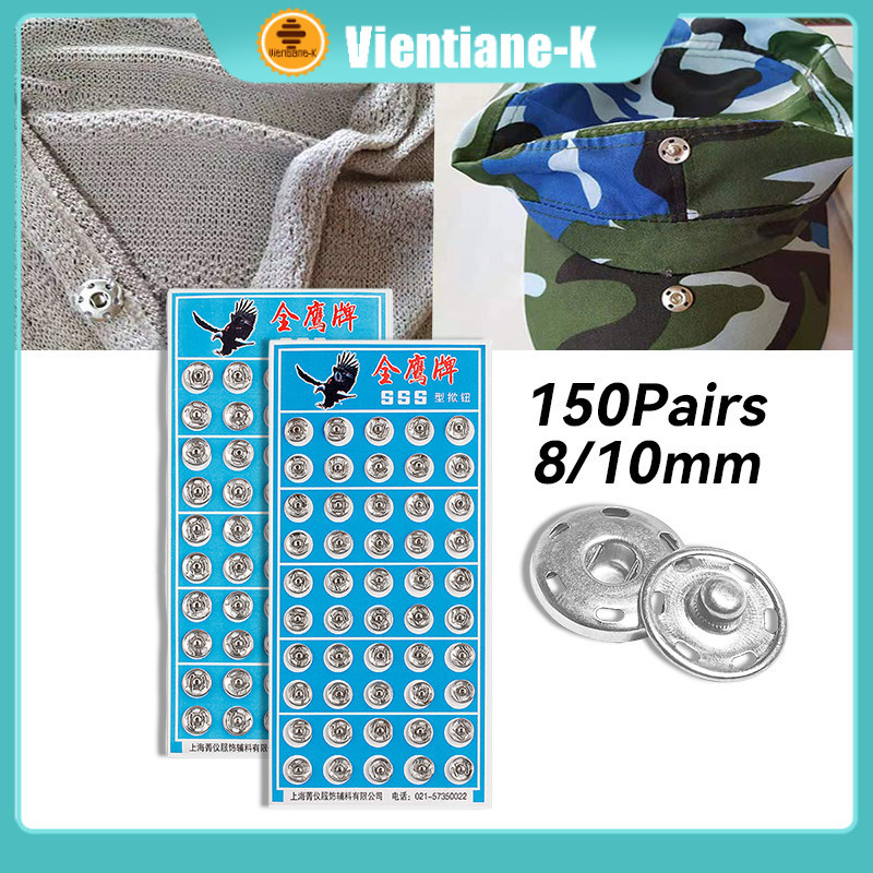 150Pasang Kancing Jepret Anti Karat / Kancing Cetet / Press Studd