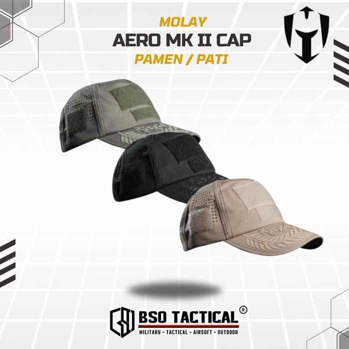 Topi Molay AERO MKII Pamen Pati Outdoor Hat Tactical Cap ORIGINAL - Green