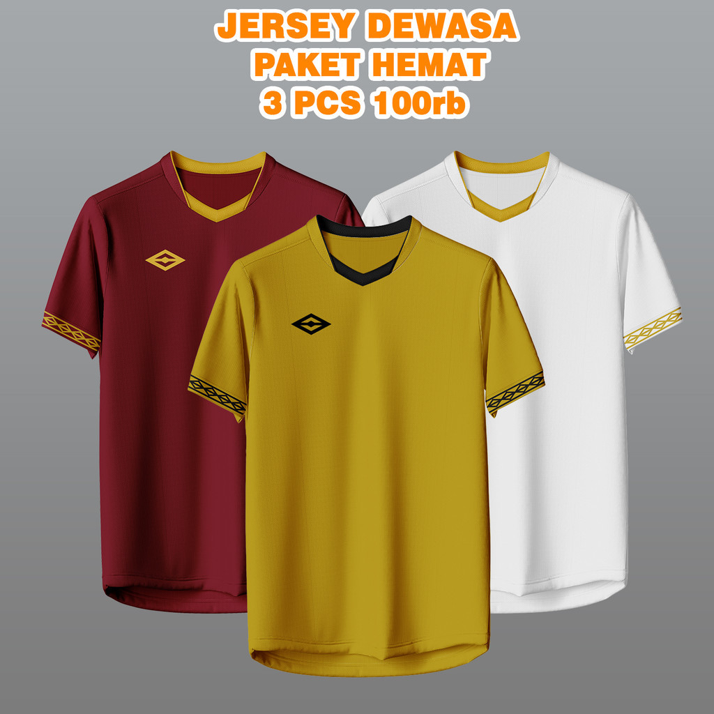 Jersey atsan 3PCS 100RB Baju olahraga pria wanita badminton bulutangkis volly sepak bola futsal