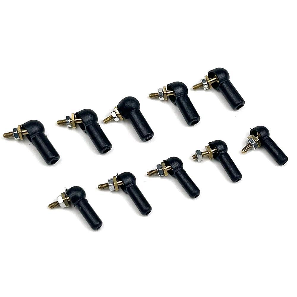 5PC M2 M3 Ball Joint 2mm 3mm Black Linkage Rod Ball Head Connector L16/17mm Rod End for Y RC Gasolin