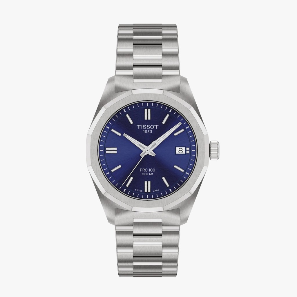 Tissot PRC 100 Solar Blue Dial Jam Tangan Wanita 34MM  T1518221104100