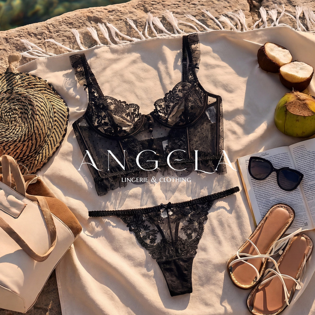 ANGELA Shakira Bra BH Push Up Set Kawat Celana Dalam Wanita Korea Fashion