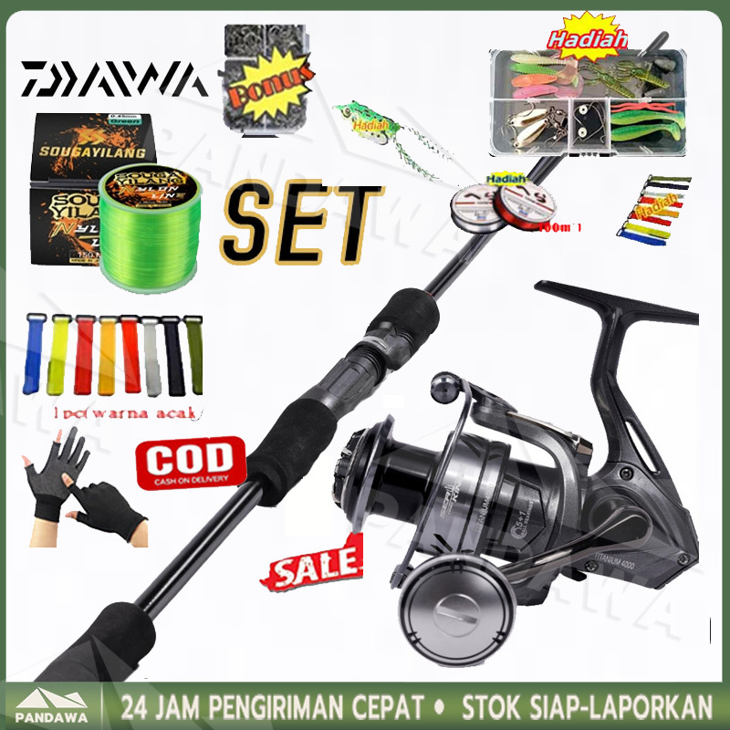 [COD] Joran Pancing Set REEL PANCING  SW POWER HANDLE ONEWAY SEAKINGS TITANIUM 5+1 BB MAX DRAG 21KG 