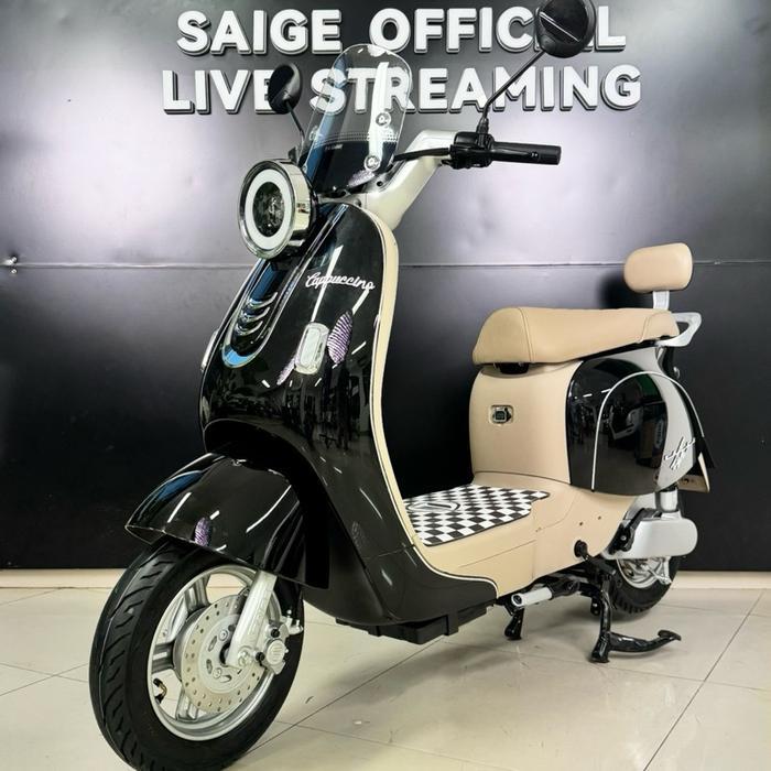 SEPEDA LISTRIK RODA 2 | SAIGE CAPPUCINO NEW - HITAM