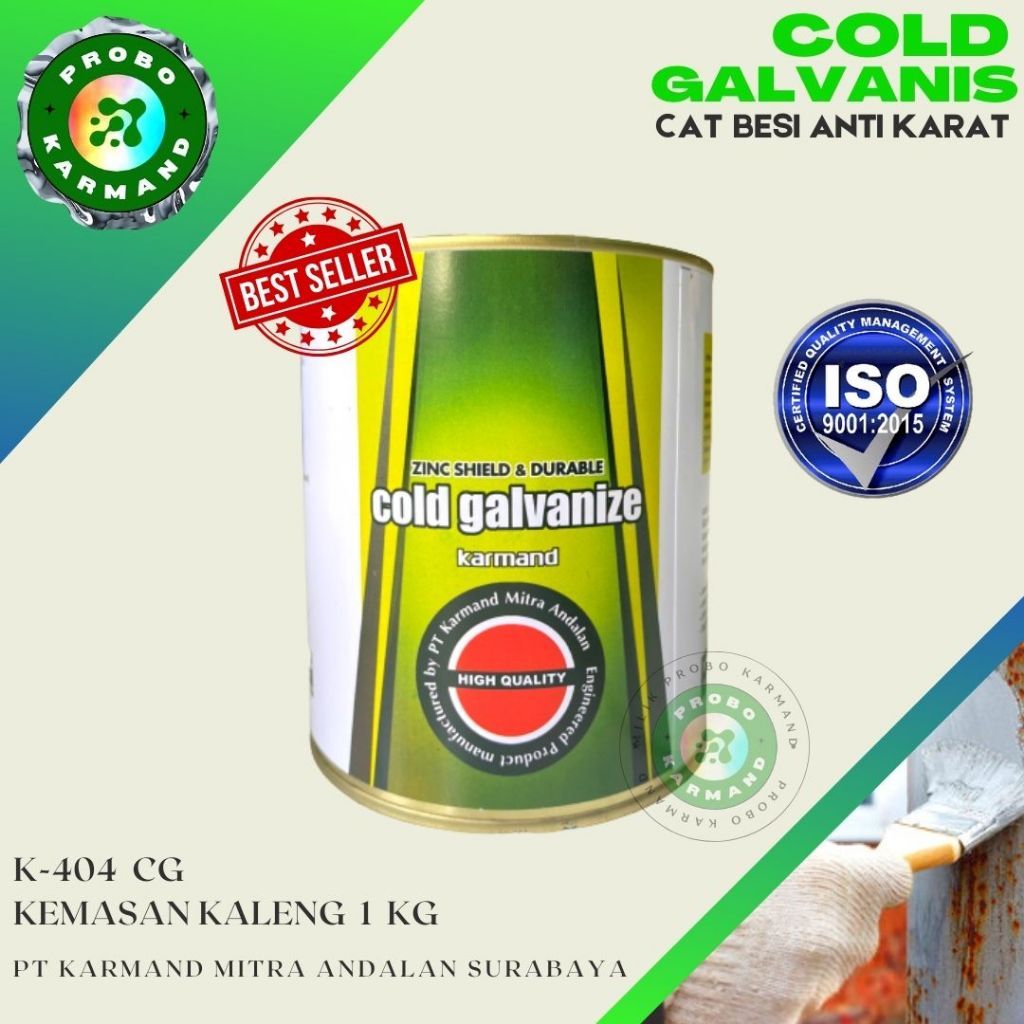 Cat Cold Galvanize karmand 1 kg-cat silver zinc 95% anti karat-cat kayu besi / cold galvanis K404 CG