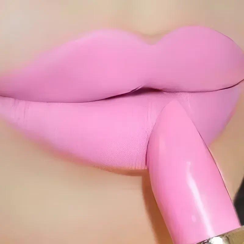 Lipstik Matte Velvet Tahan Lama, Tahan Air, Tidak Menempel di Cangkir, Lipstik Warna Nude, Cokelat, 
