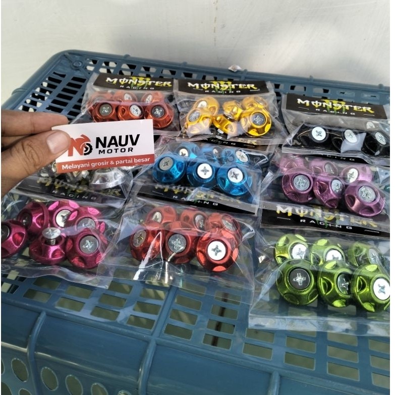 manisan rangka / manisan Shok belakang / manisan slebor belakang CB GL GL100 HEREX full cnc 1set isi