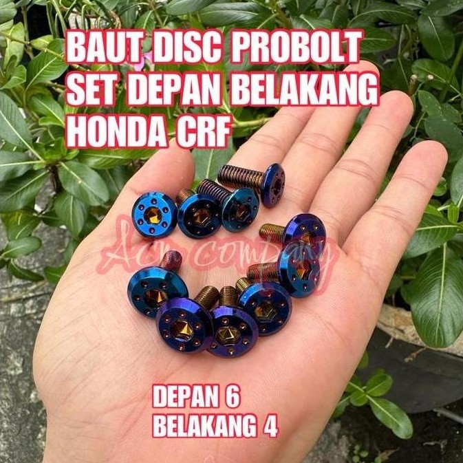 BAUT BAUD DISC / CAKRAM / PIRINGAN BUAT HONDA CRF 150 - SET DEPAN BELAKANG MODEL PROBOLT THAILAND
