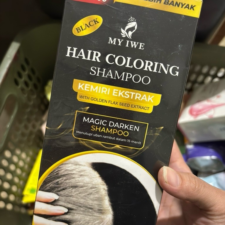My Iwe Hair coloring Shampo (Shampo penghitam rambut)