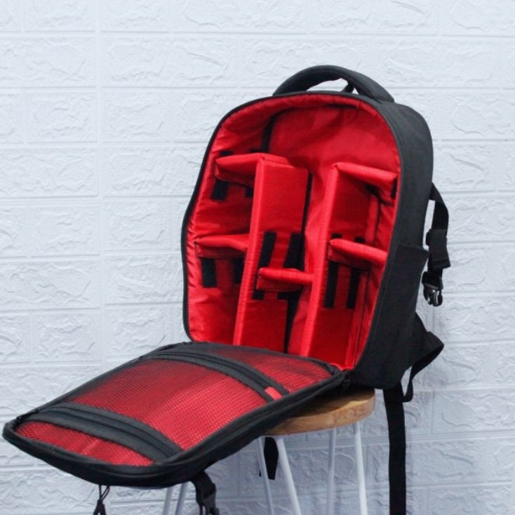 tas ransel camera DSLR resleting waterproof
