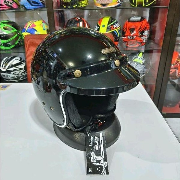 HELM BOGO NJS NR-80S LIST CHROM ORIGINAL BISA PLUS KACA