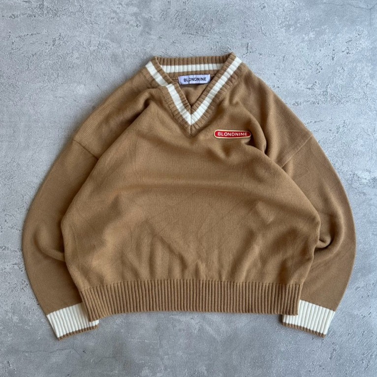 Blondnine knitwear basic academia grandpa sweater boxy clean outfit streetwear jumpers old money fas